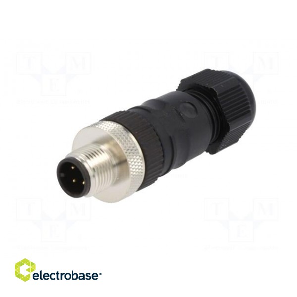 Plug | M12 | PIN: 4 | male | A code-DeviceNet / CANopen | for cable фото 2