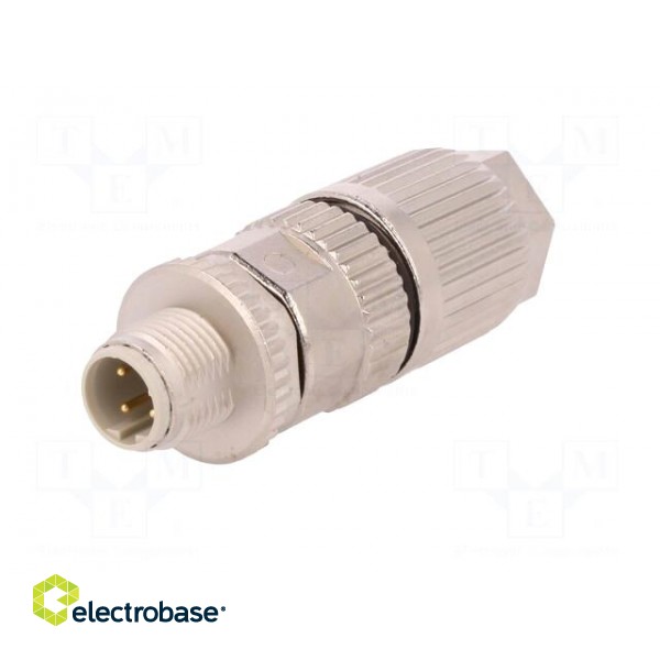 Plug | M12 | PIN: 4 | male | D code-Ethernet | for cable | IDC | IP67 | 4A image 2