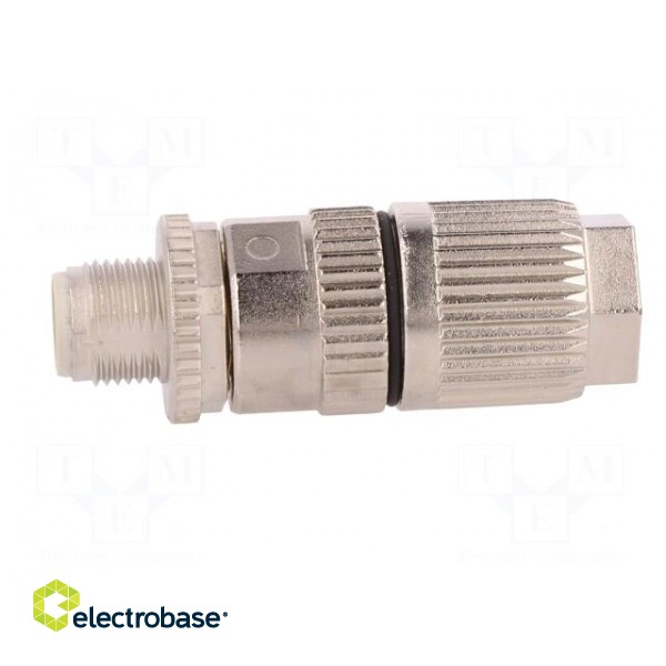 Plug | M12 | PIN: 4 | male | D code-Ethernet | for cable | IDC | IP67 | 4A image 3