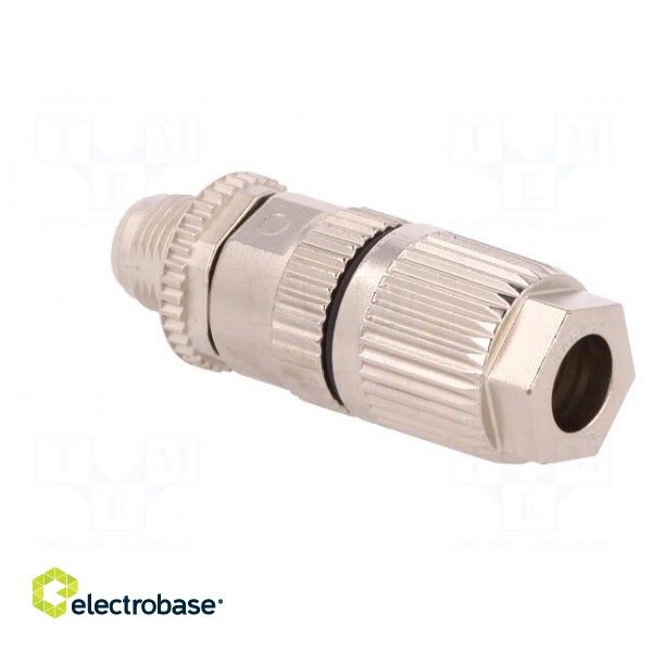 Plug | M12 | PIN: 4 | male | D code-Ethernet | for cable | IDC | IP67 | 4A image 4