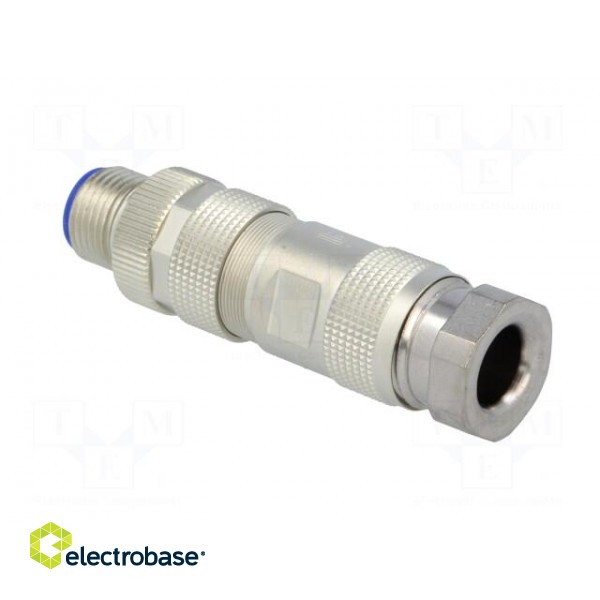 Plug | M12 | PIN: 4 | male | D code-Ethernet | for cable | IDC | straight фото 4