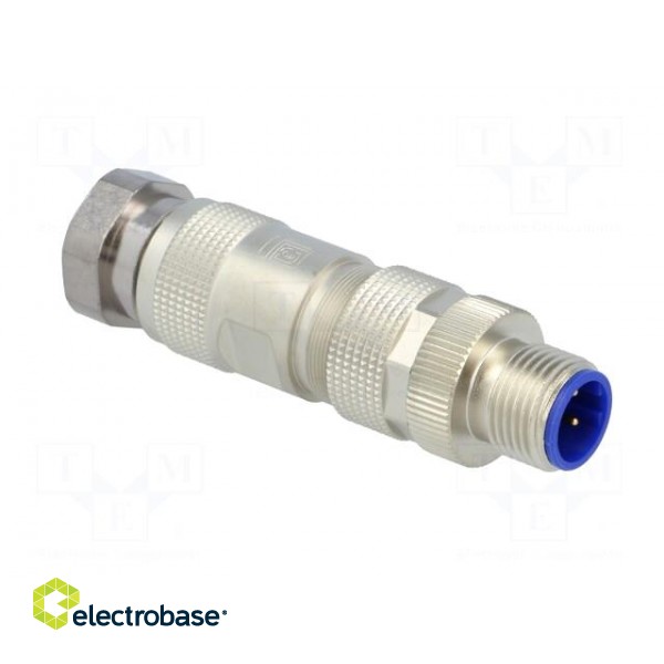 Plug | M12 | PIN: 4 | male | D code-Ethernet | for cable | IDC | straight фото 8