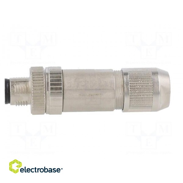 Plug | M12 | PIN: 4 | male | D code-Ethernet | for cable | push-lock | IP67 фото 3