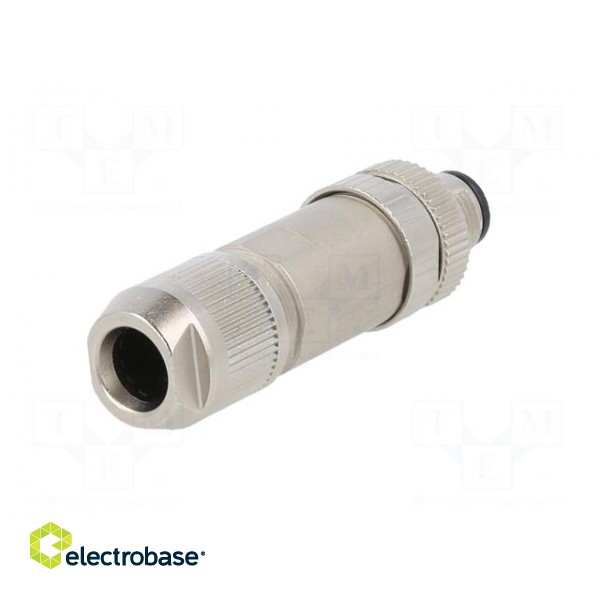 Plug | M12 | PIN: 4 | male | D code-Ethernet | for cable | push-lock | IP67 фото 6
