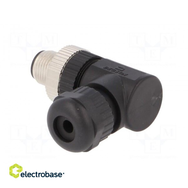 Plug | M12 | PIN: 4 | male | D code-Ethernet | for cable | screw terminal image 4