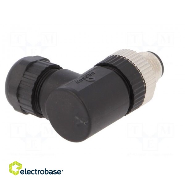 Plug | M12 | PIN: 4 | male | D code-Ethernet | for cable | screw terminal image 6