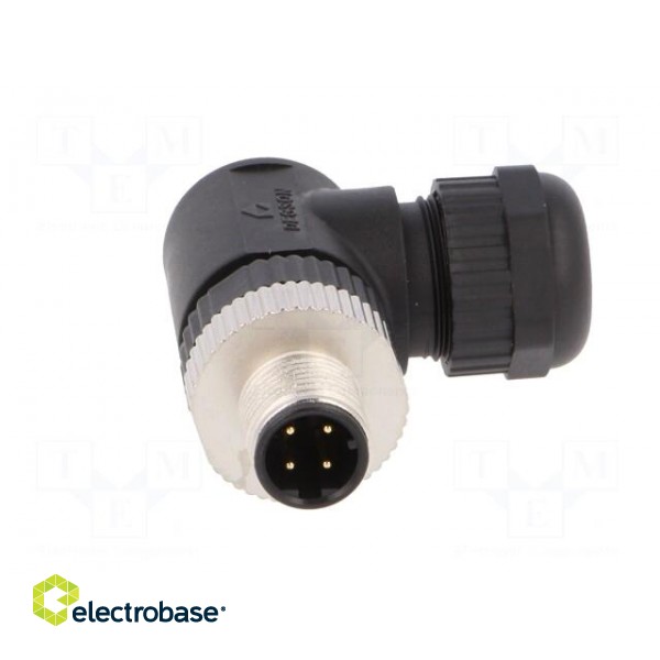 Plug | M12 | PIN: 4 | male | D code-Ethernet | for cable | screw terminal image 9