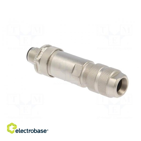 Plug | M12 | PIN: 4 | male | D code-Ethernet | for cable | screw terminal фото 4