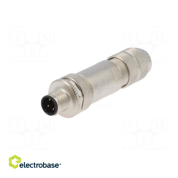 Plug | M12 | PIN: 4 | male | D code-Ethernet | for cable | screw terminal фото 2