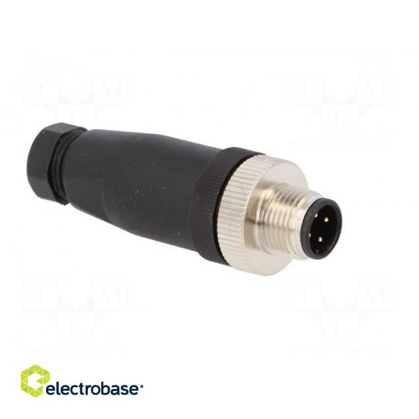 Plug | M12 | PIN: 4 | male | D code-Ethernet | for cable | screw terminal фото 8