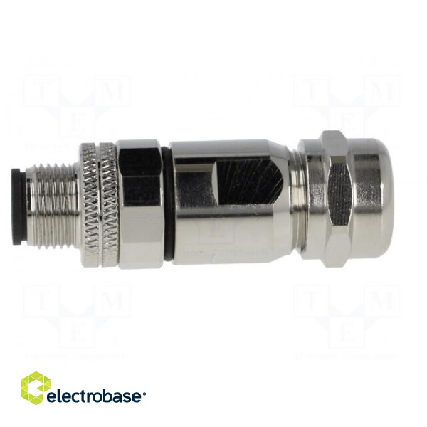 Plug | M12 | PIN: 4 | male | D code-Ethernet | for cable | soldering | IP65 фото 3