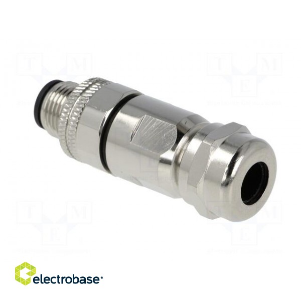 Plug | M12 | PIN: 4 | male | D code-Ethernet | for cable | soldering | IP65 фото 4