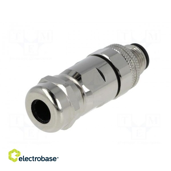 Plug | M12 | PIN: 4 | male | D code-Ethernet | for cable | soldering | IP65 фото 6
