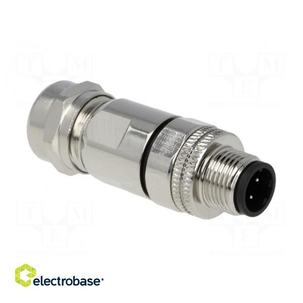 Plug | M12 | PIN: 4 | male | D code-Ethernet | for cable | soldering | IP65 фото 8