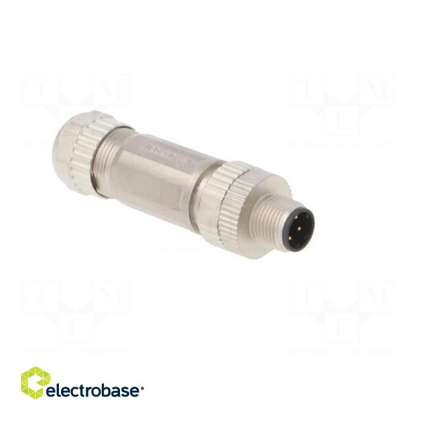 Plug | M12 | PIN: 4 | male | D code-Ethernet | for cable | soldering | IP65 фото 8