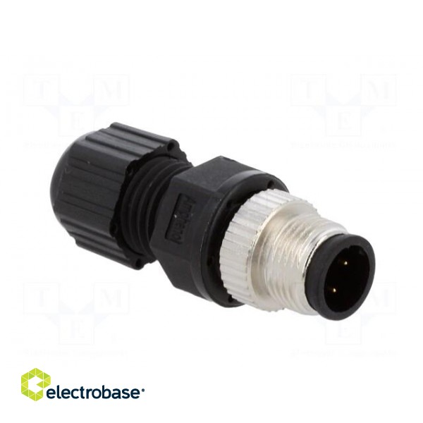 Plug | M12 | PIN: 4 | male | D code-Ethernet | for cable | soldering | IP68 фото 8