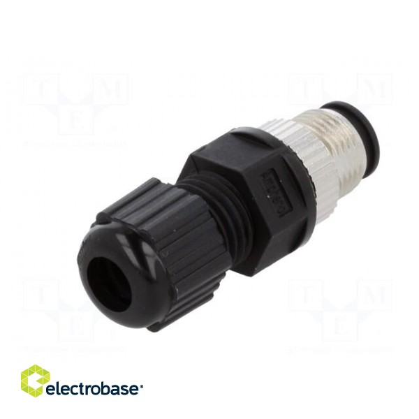 Plug | M12 | PIN: 4 | male | D code-Ethernet | for cable | soldering | IP68 фото 6