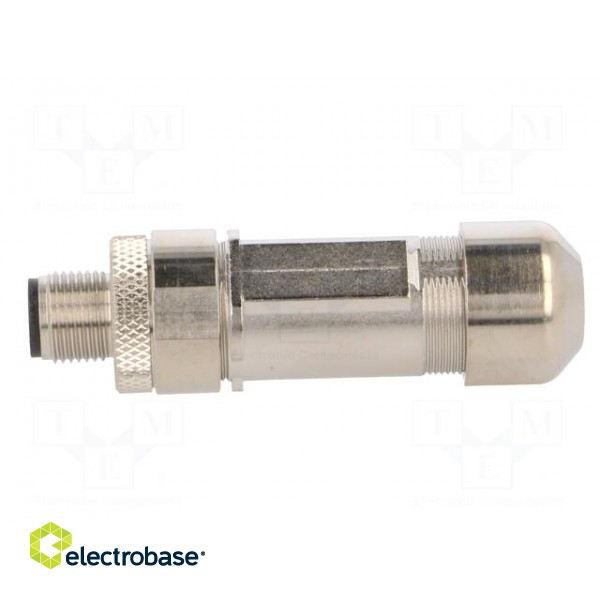 Plug | M12 | PIN: 4 | male | D code-Ethernet | for cable | spring clamp фото 3