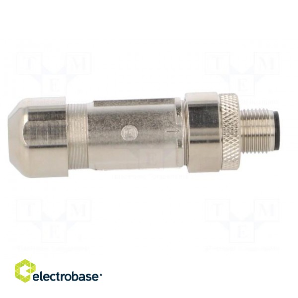 Plug | M12 | PIN: 4 | male | D code-Ethernet | for cable | spring clamp фото 7