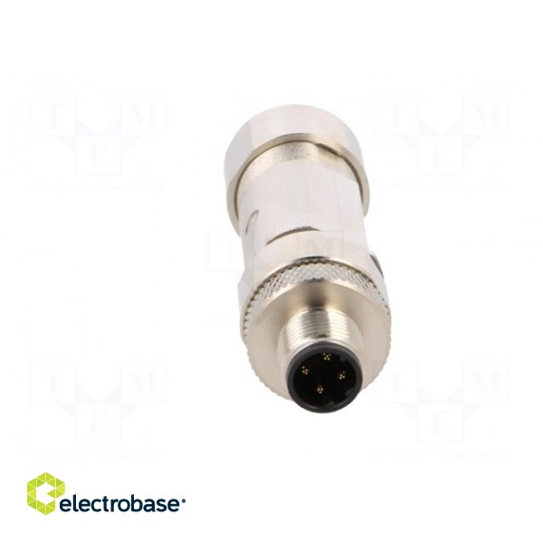 Plug | M12 | PIN: 4 | male | D code-Ethernet | for cable | spring clamp фото 9