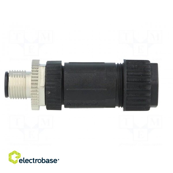 Plug | M12 | PIN: 4 | male | S code-Power | for cable | screw terminal фото 3