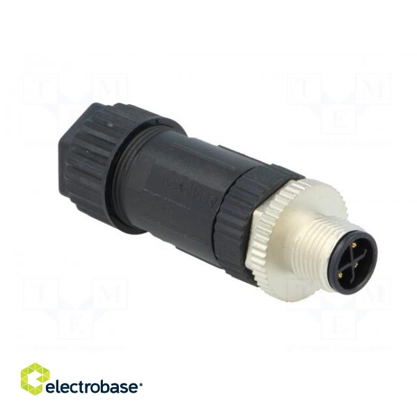 Plug | M12 | PIN: 4 | male | S code-Power | for cable | screw terminal фото 8