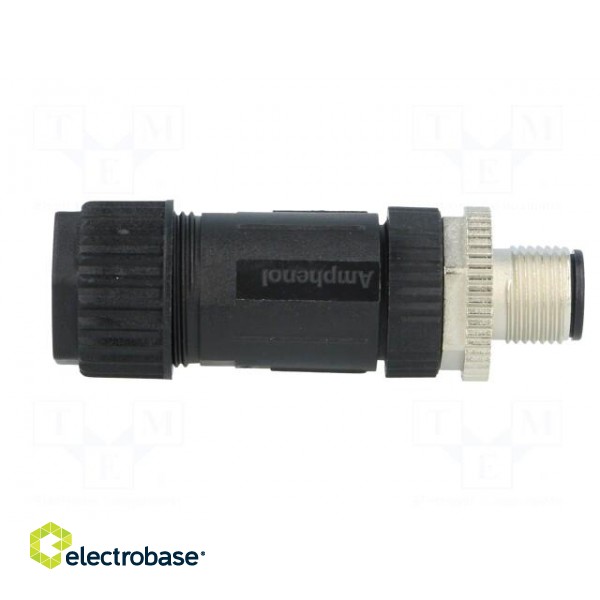 Plug | M12 | PIN: 4 | male | S code-Power | for cable | screw terminal фото 7