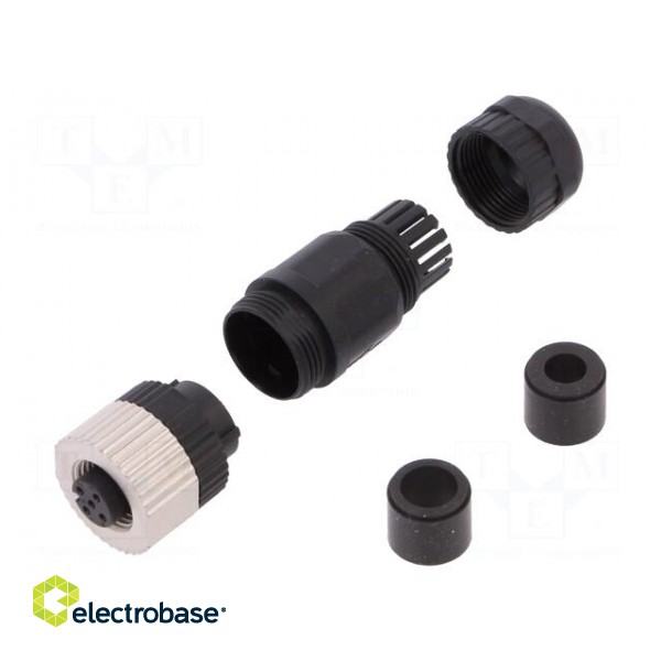 Plug | M12 | PIN: 5 | female | A code-DeviceNet / CANopen | for cable фото 1