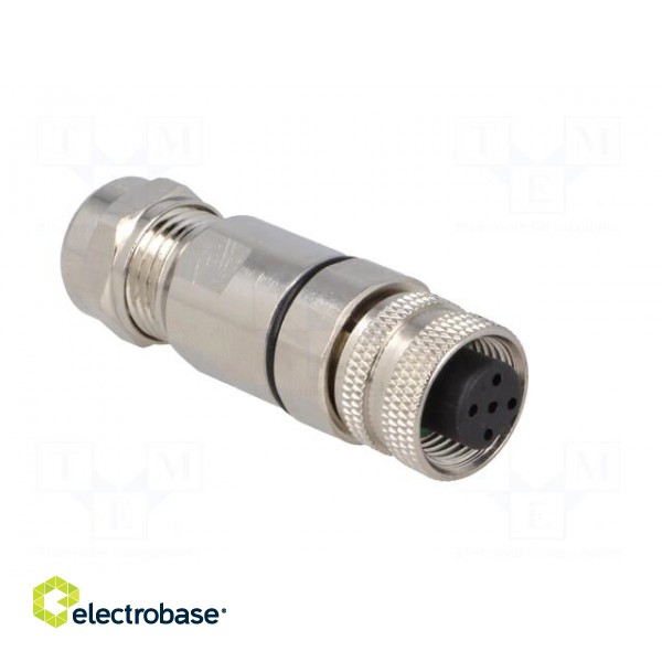 Plug | M12 | PIN: 5 | female | B code-Profibus | for cable | soldered image 8