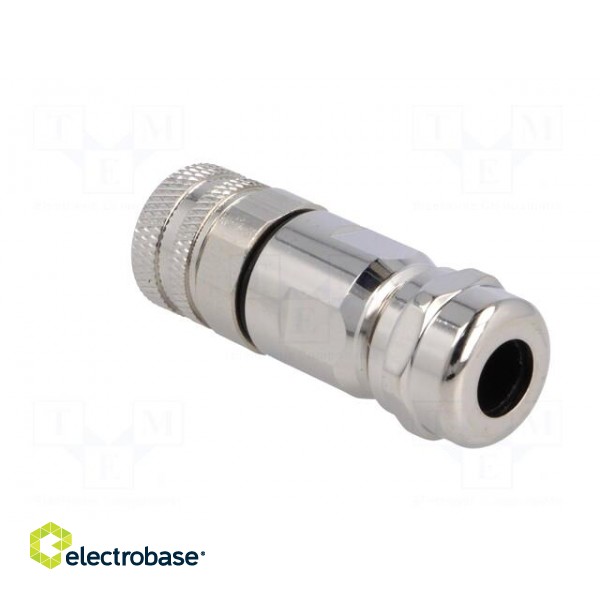 Plug | M12 | PIN: 5 | female | B code-Profibus | for cable | soldered image 4