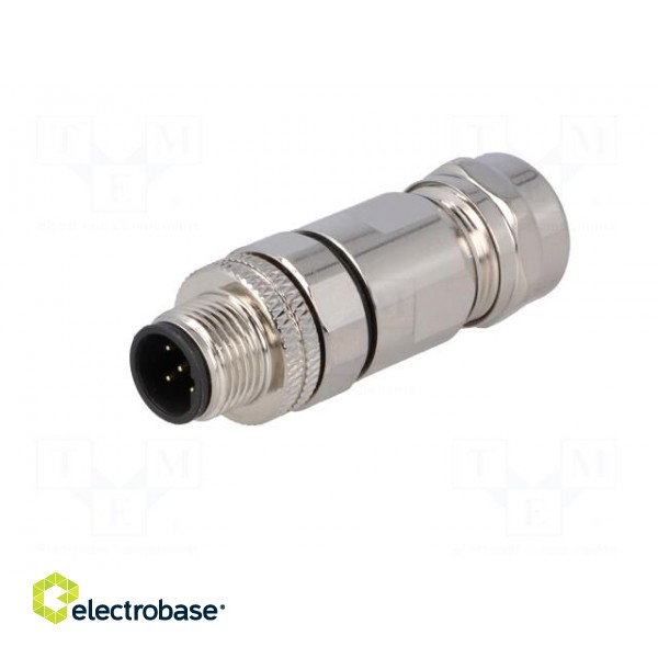 Plug | M12 | PIN: 5 | male | B code-Profibus | for cable | soldered | IP67 image 2