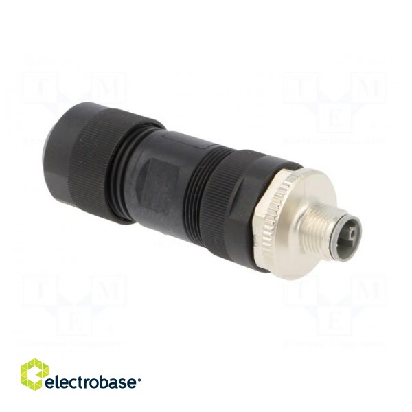 Plug | M12 | PIN: 5 | male | L code-Power | for cable | screw terminal фото 8
