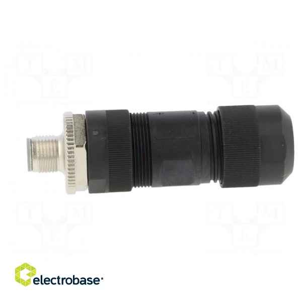 Plug | M12 | PIN: 5 | male | L code-Power | for cable | screw terminal фото 3