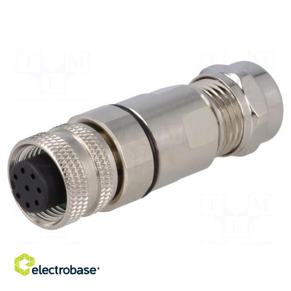 Plug | M12 | PIN: 8 | female | A code-DeviceNet / CANopen | for cable image 1