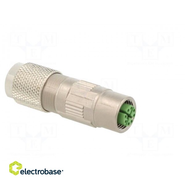 Plug | M12 | PIN: 8 | female | X code-ProfiNET | for cable | IDC | IP67 image 8