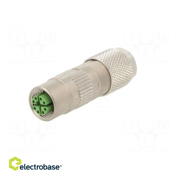 Plug | M12 | PIN: 8 | female | X code-ProfiNET | for cable | IDC | IP67 image 2