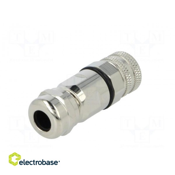 Plug | M12 | PIN: 8 | female | X code-ProfiNET | for cable | soldering фото 6