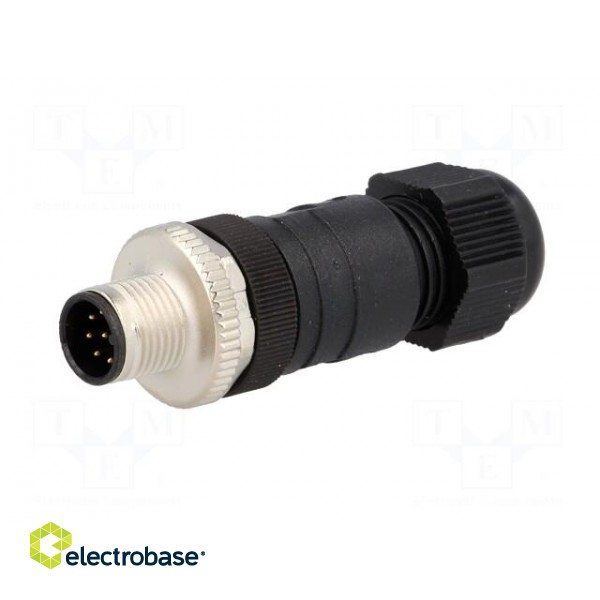 Plug | M12 | PIN: 8 | male | A code-DeviceNet / CANopen | for cable фото 2