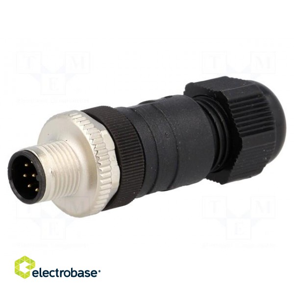 Plug | M12 | PIN: 8 | male | A code-DeviceNet / CANopen | for cable paveikslėlis 1