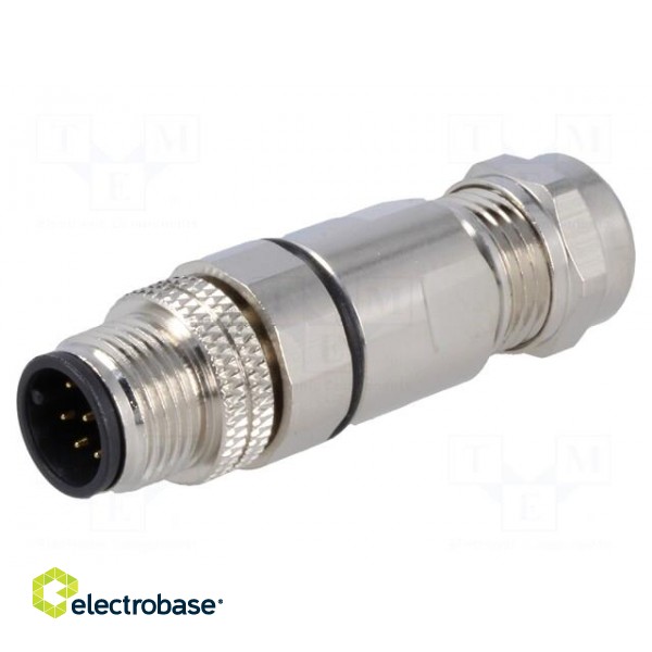 Plug | M12 | PIN: 8 | male | A code-DeviceNet / CANopen | for cable фото 1