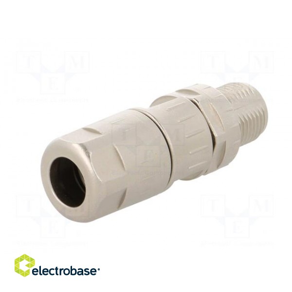 Plug | M12 | PIN: 8 | male | X code-ProfiNET | for cable | crimped | 48V фото 6
