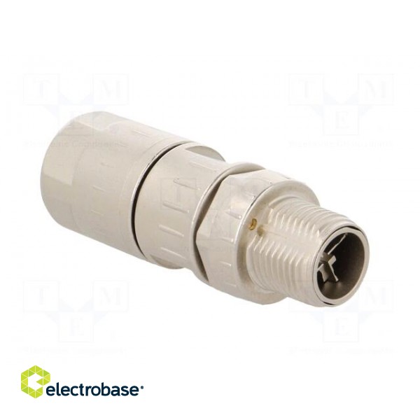 Plug | M12 | PIN: 8 | male | X code-ProfiNET | for cable | crimped | 48V фото 8