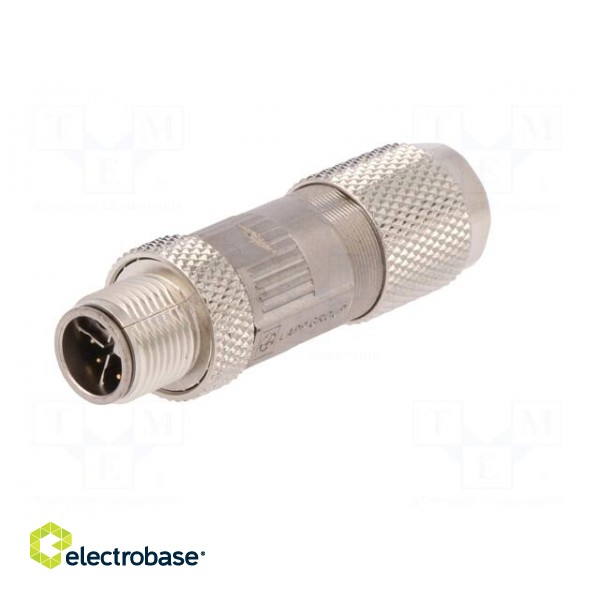 Plug | M12 | PIN: 8 | male | X code-ProfiNET | for cable | IDC | IP67 фото 2