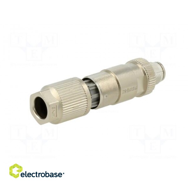 Plug | M12 | PIN: 8 | male | X code-ProfiNET | for cable | IDC | straight фото 2