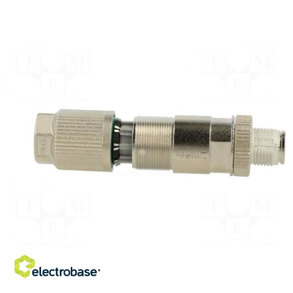 Plug | M12 | PIN: 8 | male | X code-ProfiNET | for cable | IDC | straight фото 3