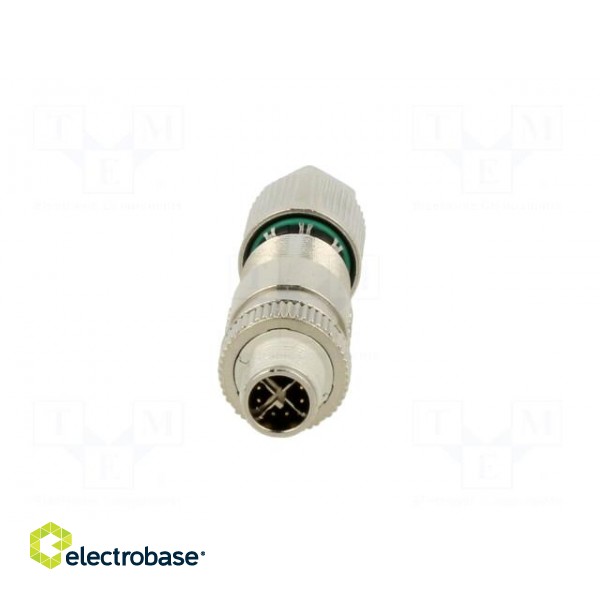 Plug | M12 | PIN: 8 | male | X code-ProfiNET | for cable | IDC | straight фото 5
