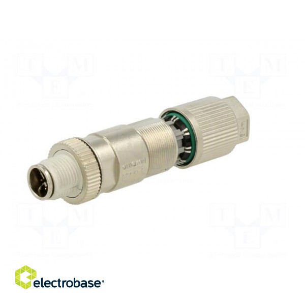 Plug | M12 | PIN: 8 | male | X code-ProfiNET | for cable | IDC | straight фото 6