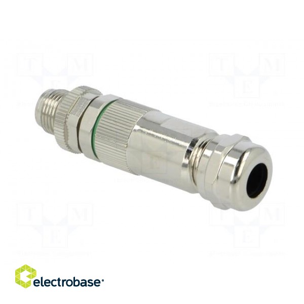 Plug | M12 | PIN: 8 | male | X code-ProfiNET | for cable | soldering | IP67 фото 4