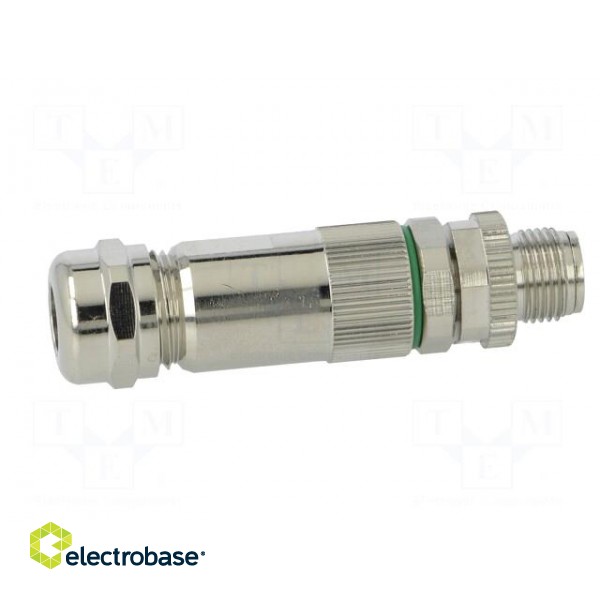 Plug | M12 | PIN: 8 | male | X code-ProfiNET | for cable | soldering | IP67 фото 7