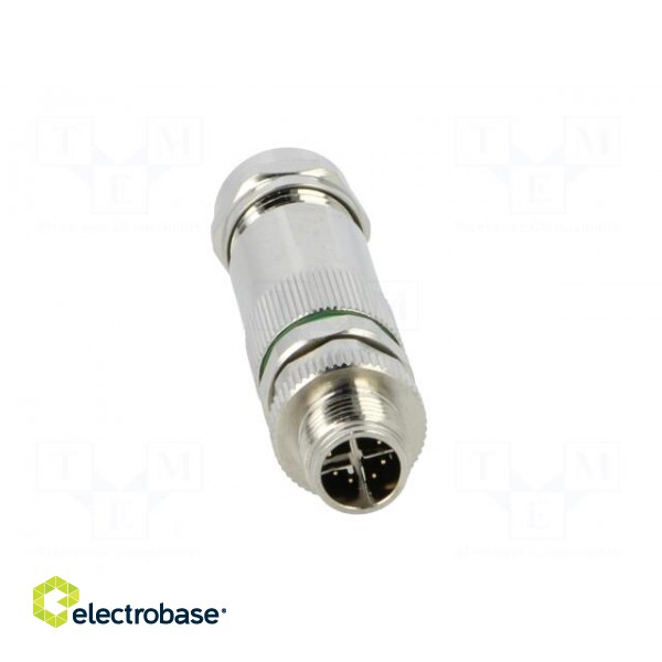 Plug | M12 | PIN: 8 | male | X code-ProfiNET | for cable | soldering | IP67 фото 9